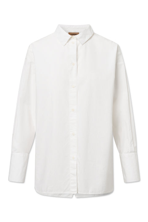 Rue de Tokyo SAKIKO GARMENT DYED POPLIN SHIRTS WHITE