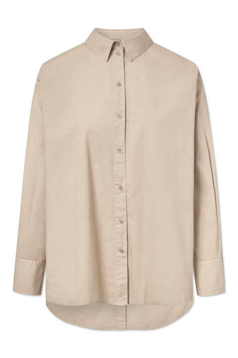 Rue de Tokyo SAKIKO GARMENT DYED POPLIN SHIRTS BEIGE