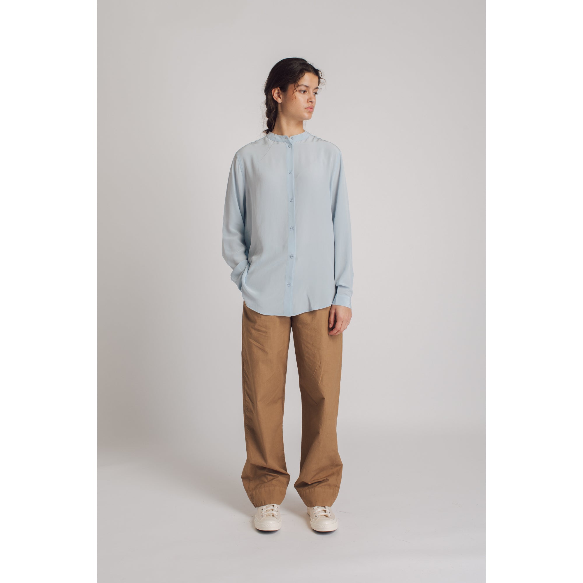Rue de Tokyo SALMA SILK SHIRT LIGHT BLUE Shirts LIGHT BLUE