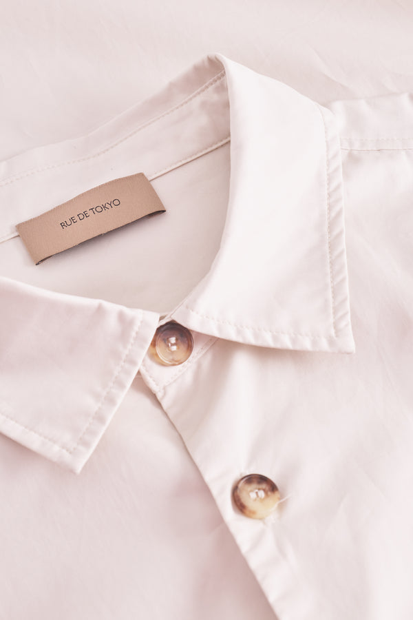 Rue de Tokyo SALVIO MOOMIN ORGANIC POPLIN EMB SHIRTS IVORY BLACK EMBROIDERY