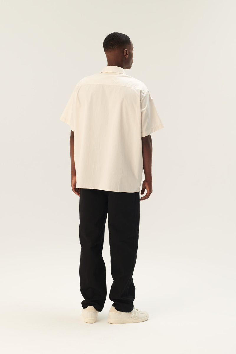 Rue de Tokyo SALVIO MOOMIN ORGANIC POPLIN EMB SHIRTS IVORY BLACK EMBROIDERY