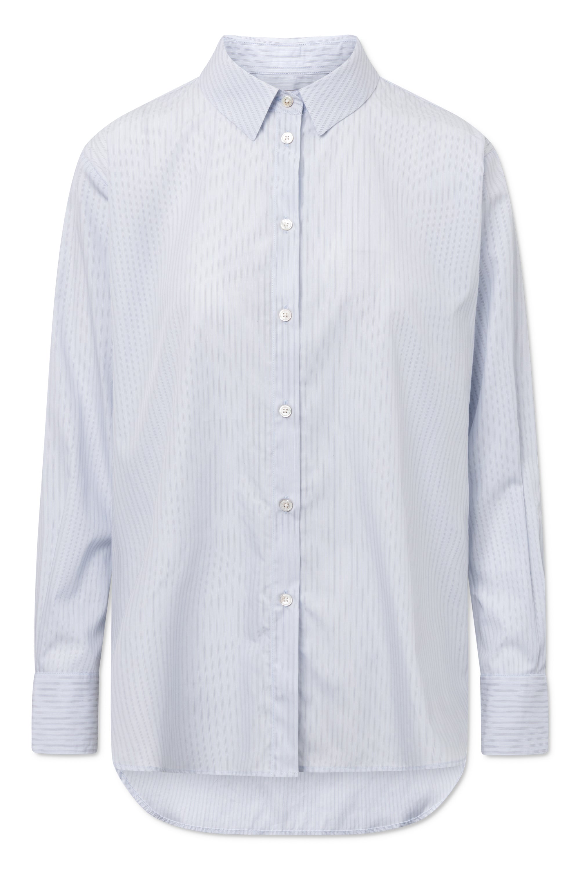 Rue de Tokyo SAMITA FINE STRIPE SHIRTS LIGHT BLUE WHITE STRIPE