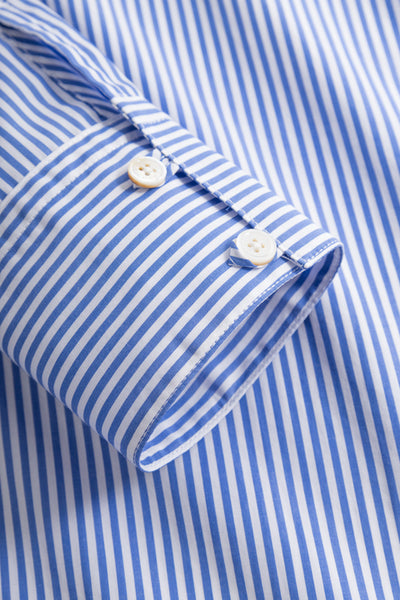 SAMITA SHIRT BLUE/WHITE STRIPE – Rue De Tokyo