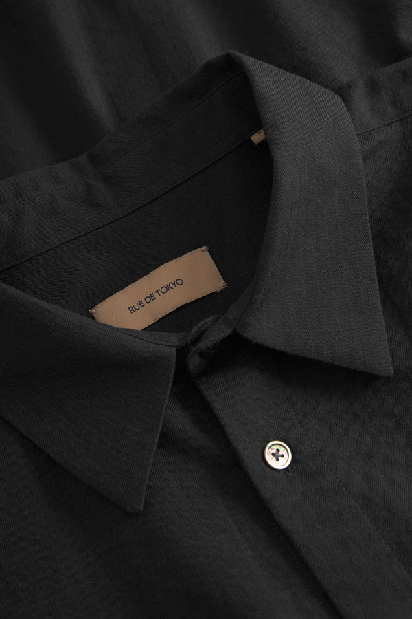 Rue de Tokyo SAMSON BANKS COTTON SHIRTS BLACK