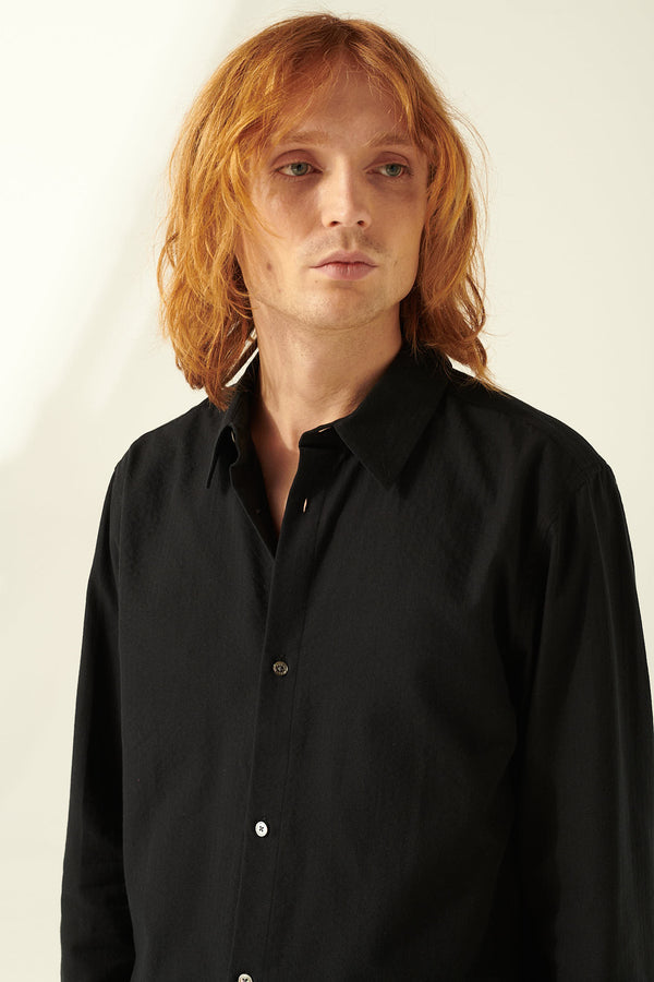 Rue de Tokyo SAMSON BANKS COTTON SHIRTS BLACK