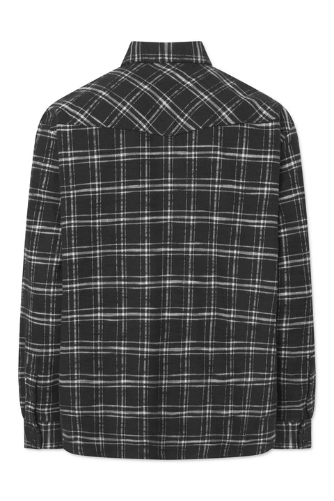 Rue de Tokyo SAMWELL JAPANESE FLANNEL CHECK SHIRTS BLACK/WHITE CHECK