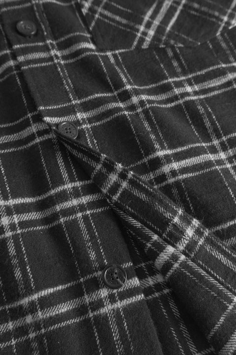 Rue de Tokyo SAMWELL JAPANESE FLANNEL CHECK SHIRTS BLACK/WHITE CHECK