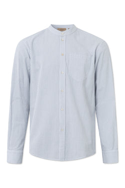 Rue de Tokyo SANTIAGO SEERSUCKER STRIPE SHIRTS WHITE / NAVY STRIPE