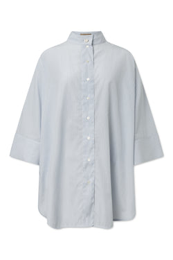 Rue de Tokyo SASCHA FINE STRIPE DRESSES LIGHT BLUE WHITE STRIPE