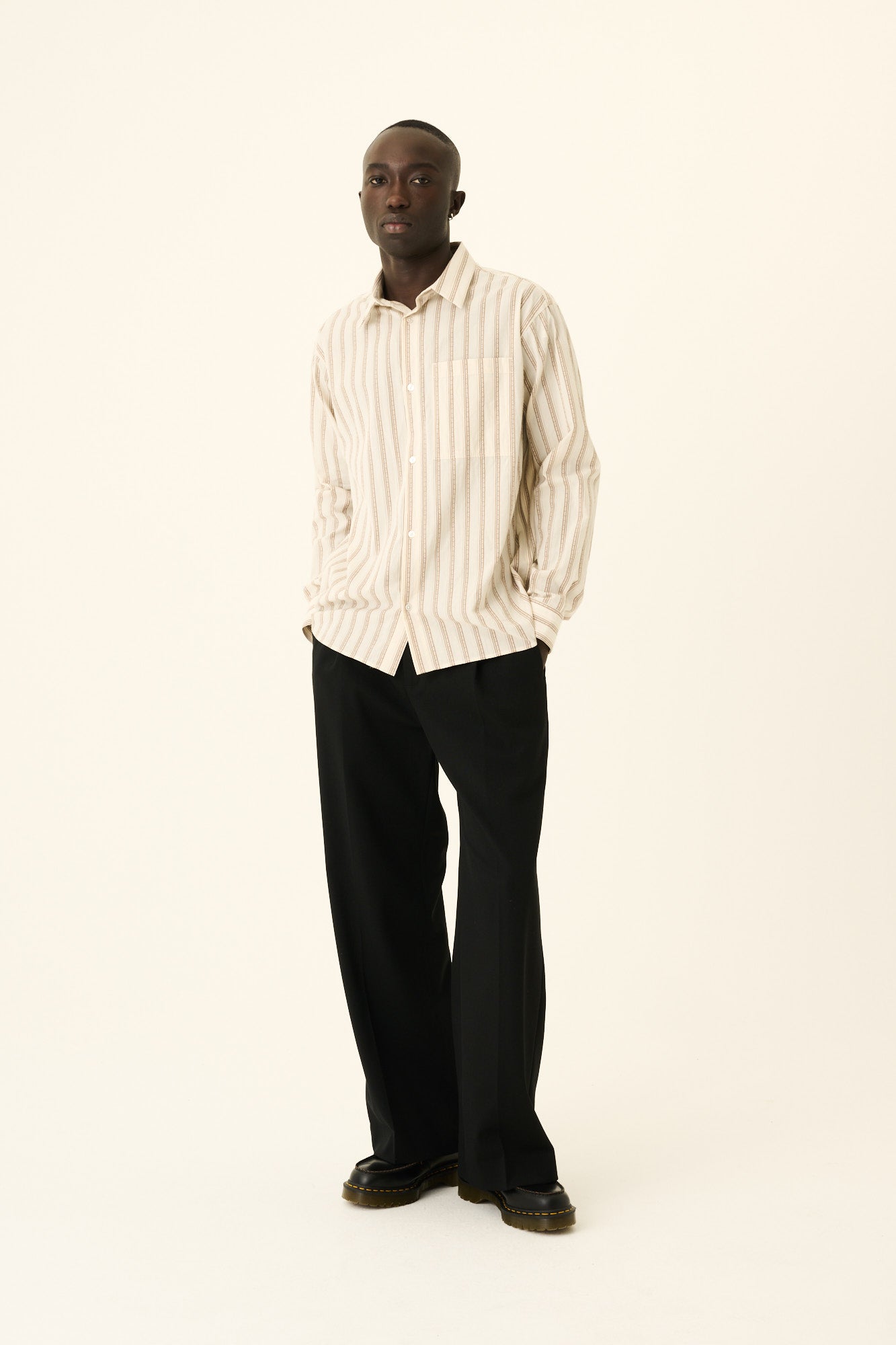 その他 SATOSHI SATOSHI JAPANESE ANTIQUE STRIPE - BEIGE CAMEL STRIPE
