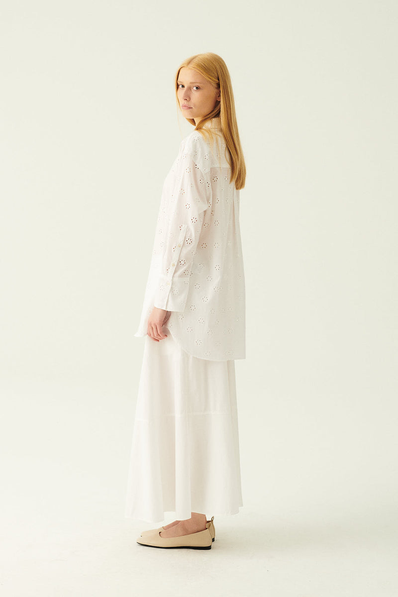 Rue de Tokyo SCOUT EMBROIDERED COTTON VOILE SHIRTS