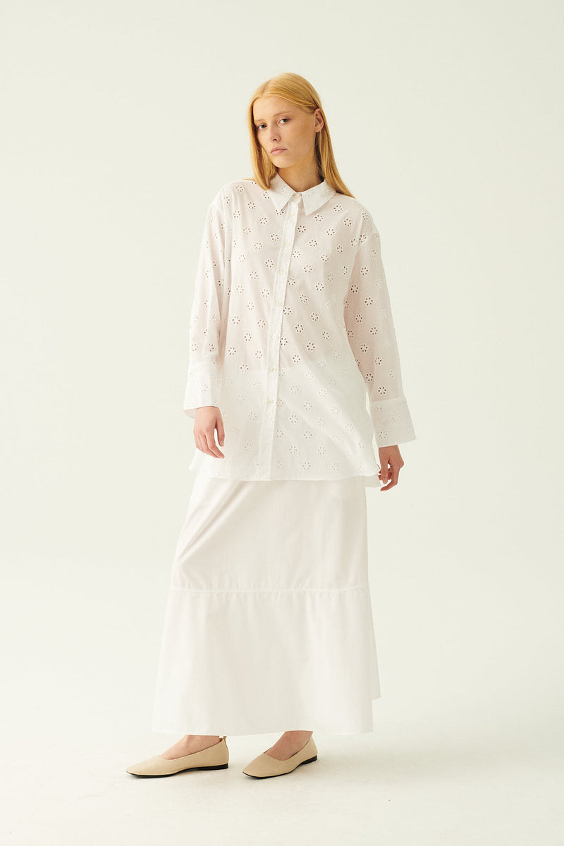 Rue de Tokyo SCOUT EMBROIDERED COTTON VOILE SHIRTS