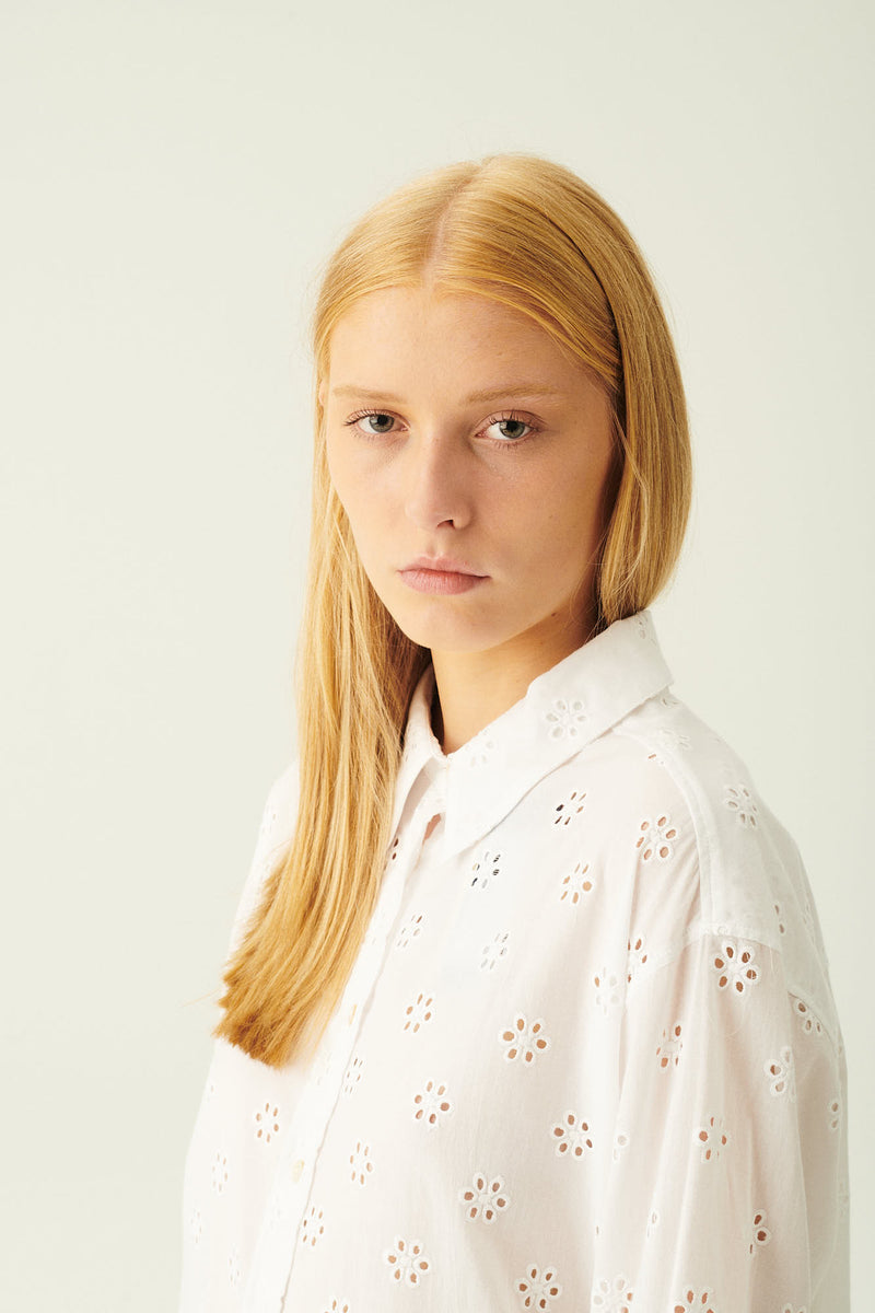 Rue de Tokyo SCOUT EMBROIDERED COTTON VOILE SHIRTS