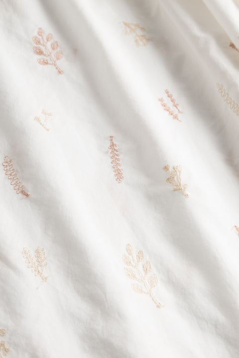 Rue de Tokyo SCOUT JAPANESE EMBROIDERED COTTON VOILE SHIRTS WHITE/NUDE FLOWER