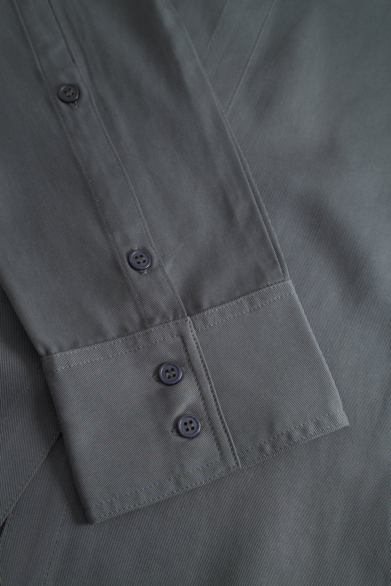 Rue de Tokyo SEIRA TENCEL SHIRTS DARK GREY