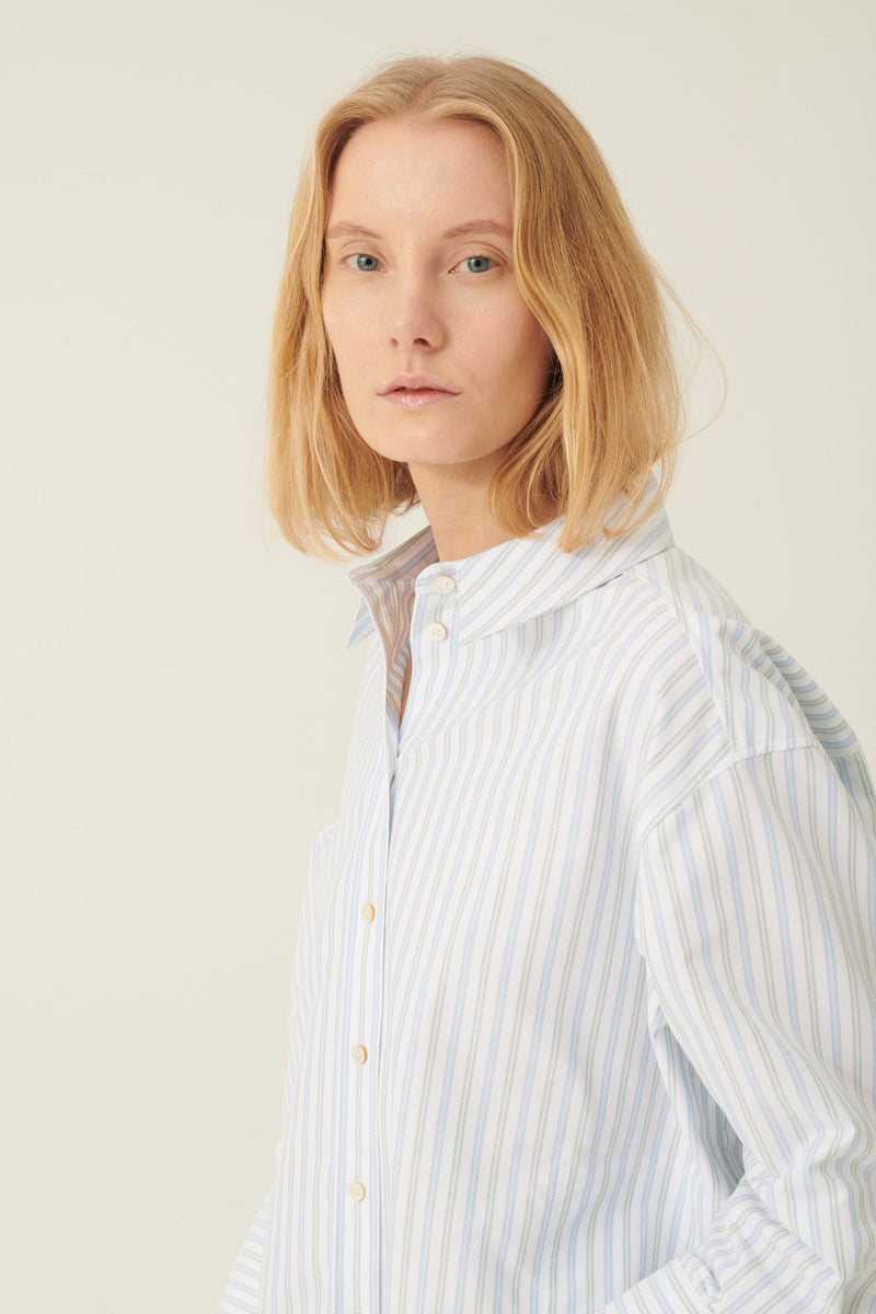 Rue de Tokyo SEKI OXFORD DOUBLE STRIPE SHIRTS