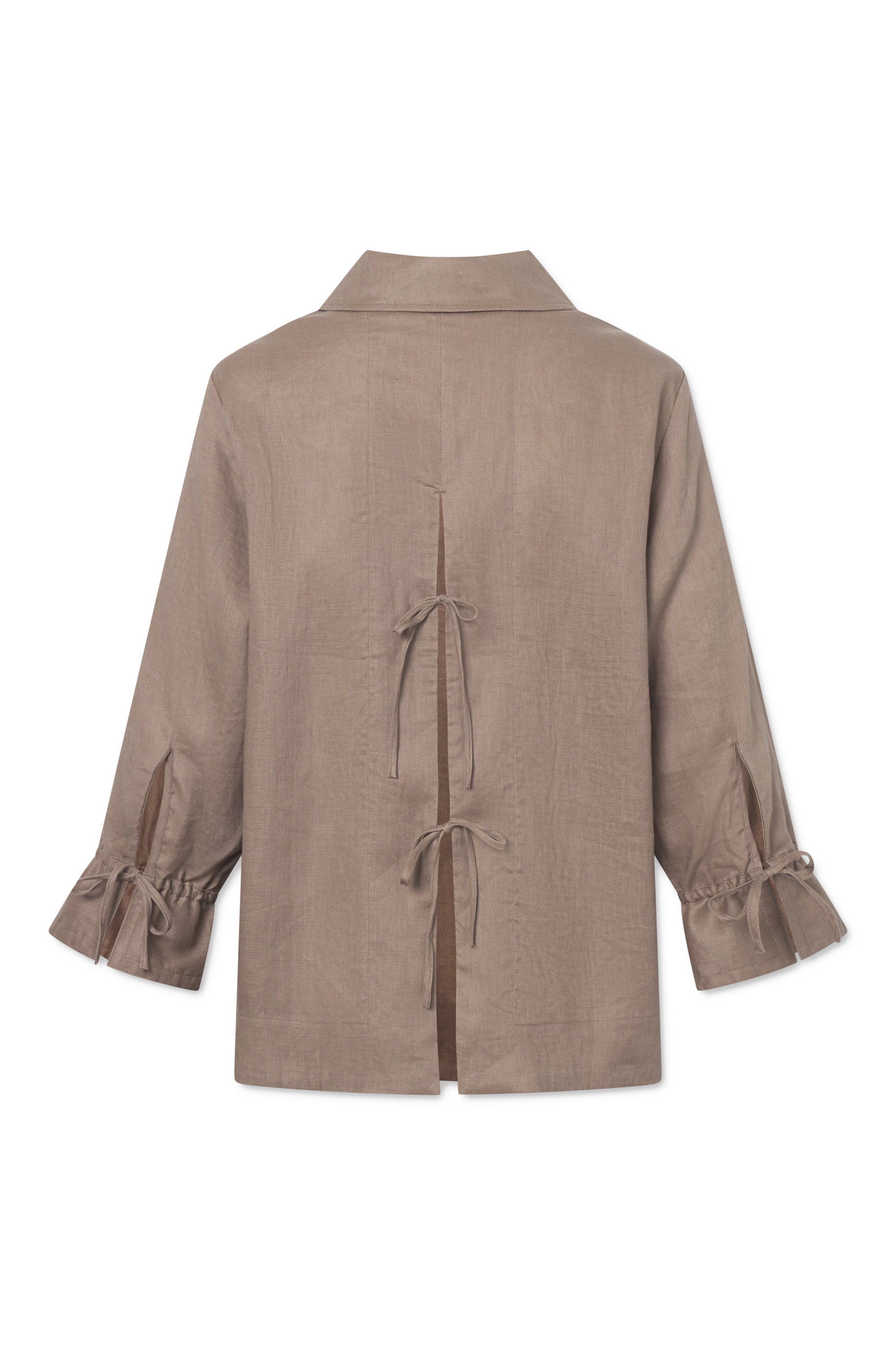 Rue de Tokyo SELIA SOLID LINEN Shirts TAUPE
