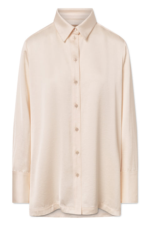 Rue de Tokyo SELIE HEAVY VISCOSE SATIN SHIRTS OFF WHITE