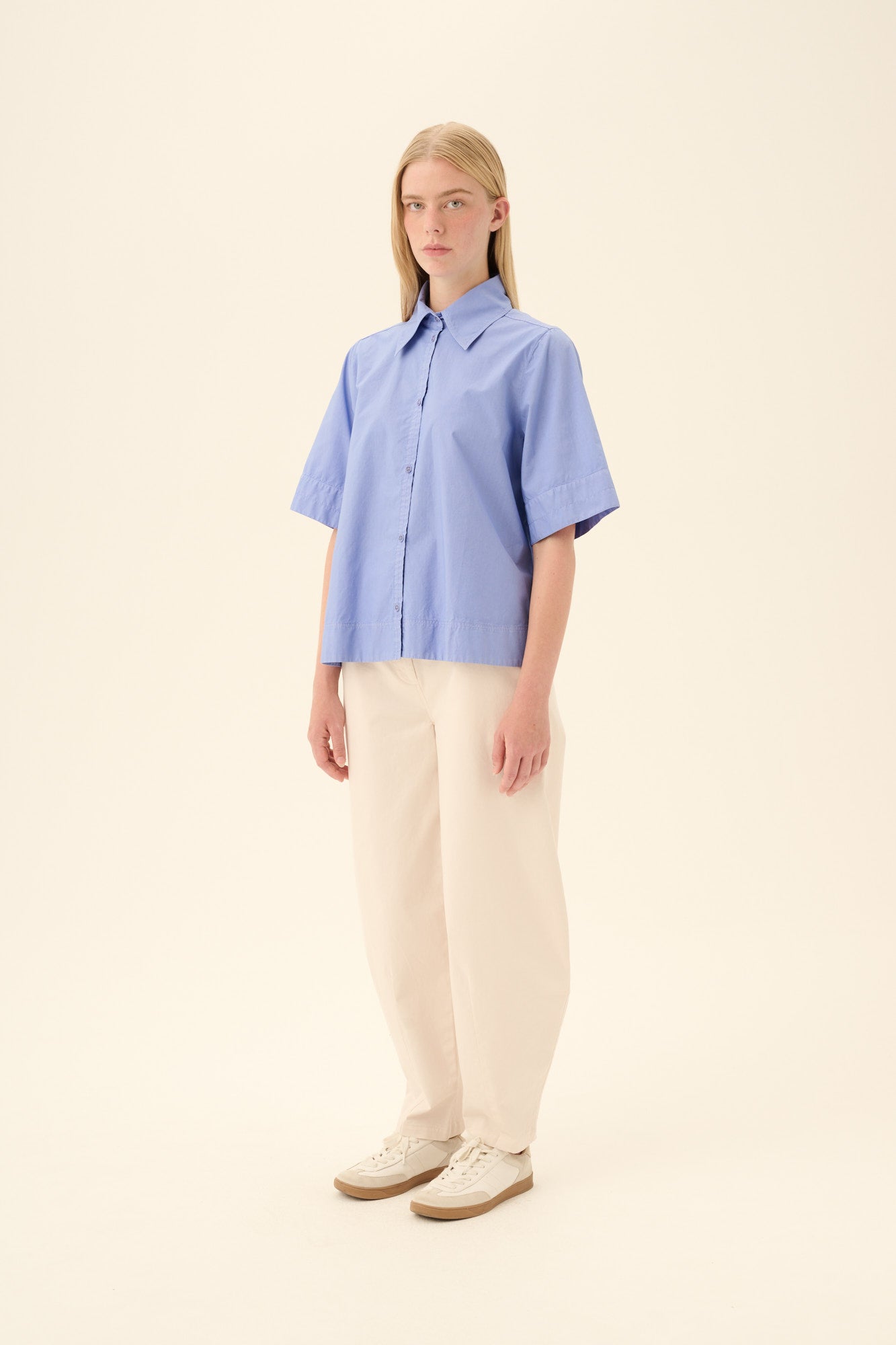 Rue de Tokyo SEREN GMTD POPLIN Shirts BLUE BONNET