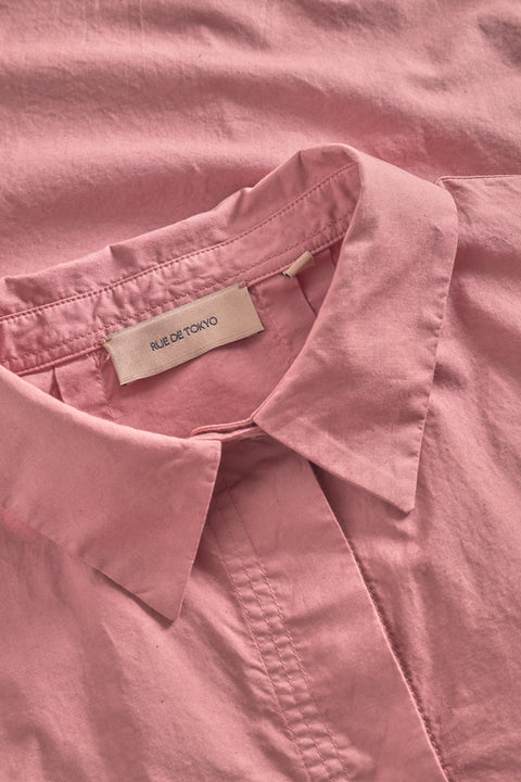 Rue de Tokyo SHELBY GARMENT DYED POPLIN SHIRTS WITHERED ROSE