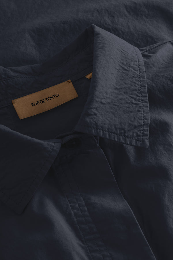 Rue de Tokyo SHELBY GARMENT DYED POPLIN SHIRTS DARK NAVY