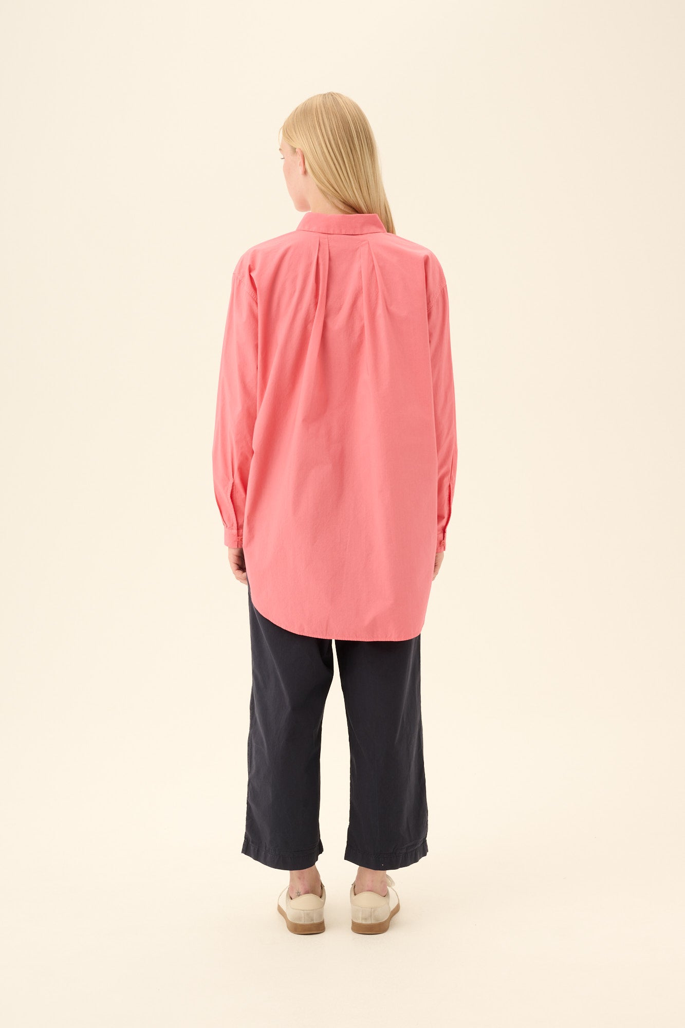 Rue de Tokyo SHELBY GARMENT DYED POPLIN Shirts CORAL RED
