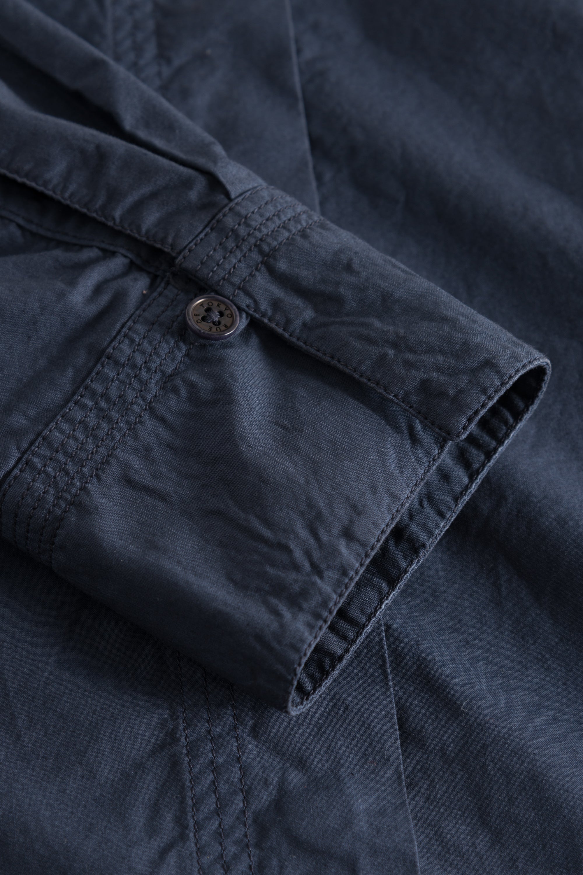 Rue de Tokyo SHELBY GARMENT DYED POPLIN Shirts DARK NAVY
