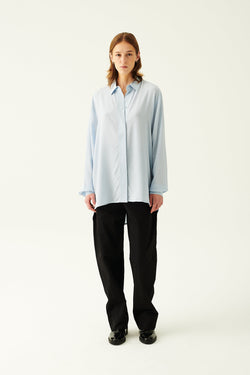 Rue de Tokyo SHELBY SILK SHIRT LIGHT BLUE SHIRTS LIGHT BLUE