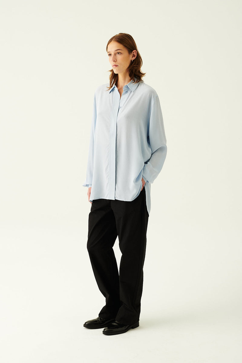 Rue de Tokyo SHELBY SILK SHIRT LIGHT BLUE SHIRTS