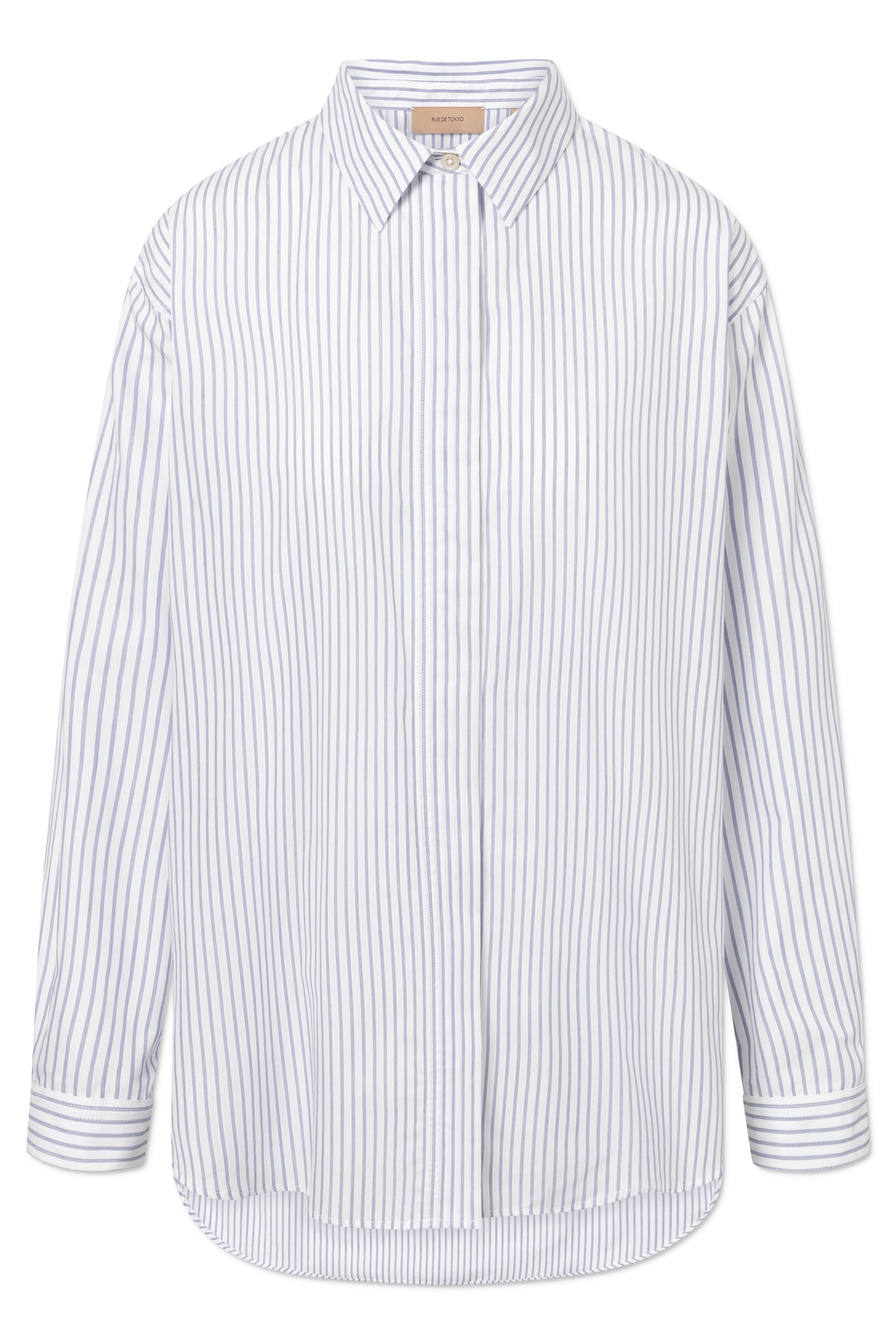 Rue de Tokyo SHELBY STRIPED SHIRTING Shirts NAVY TRIPLE STRIPE
