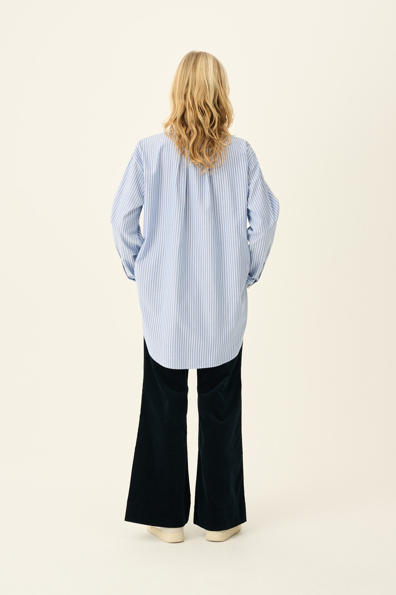 Rue de Tokyo SHELBY STRIPE OXFORD Shirts BLUE WHITE STRIPE