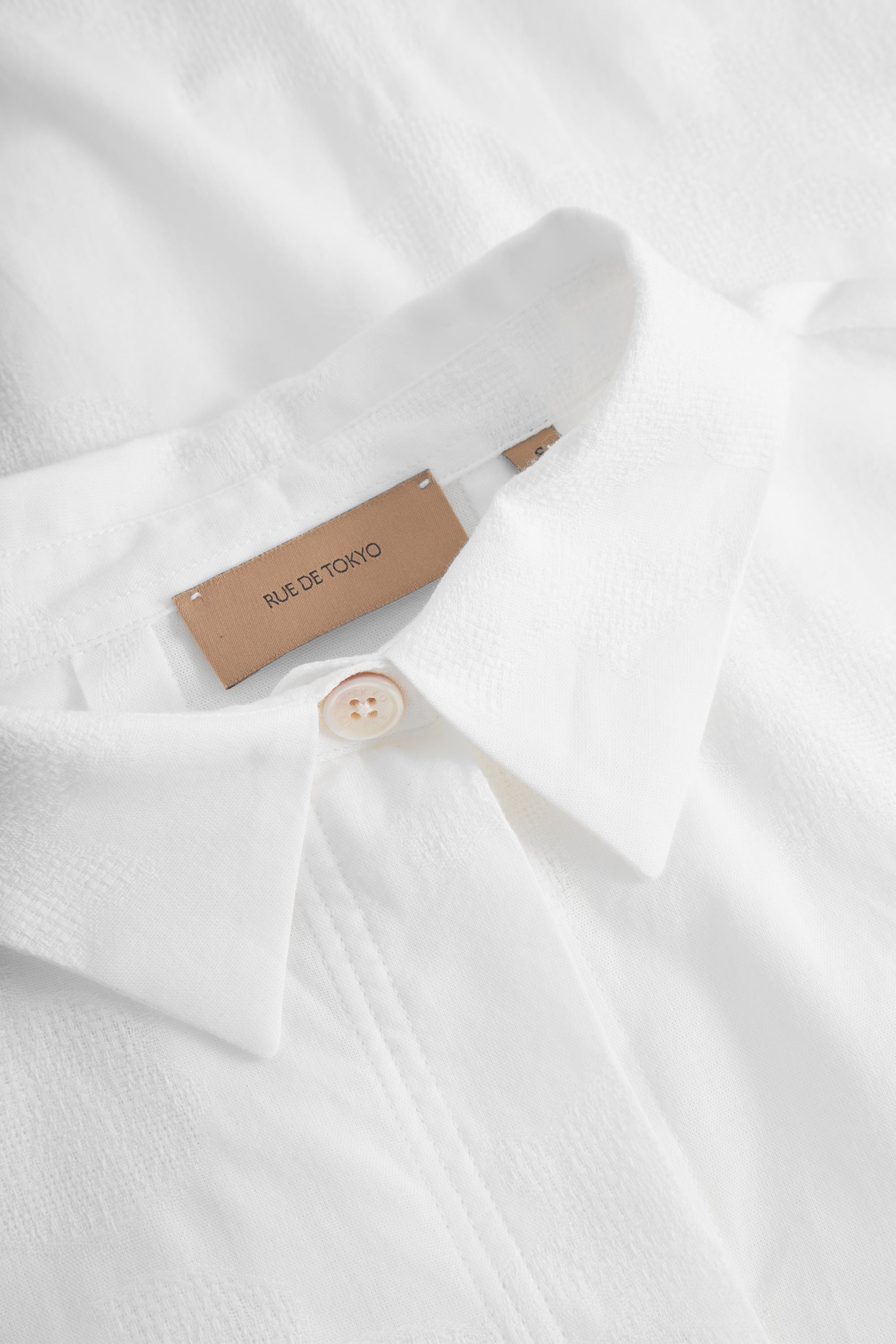 Rue de Tokyo SHELBY TRANSPARENT FLOWER Shirts WHITE