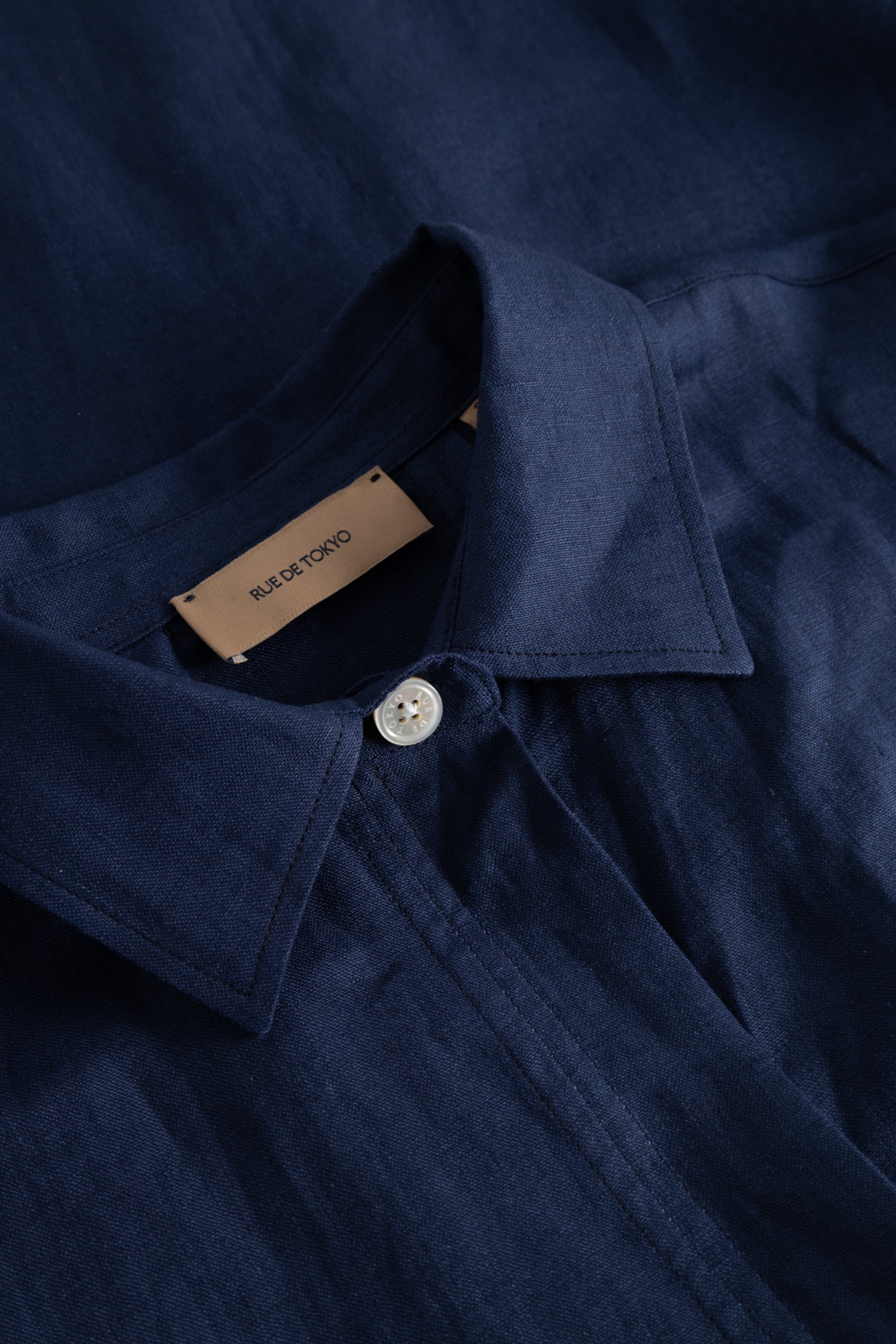 Rue de Tokyo SHELBY WASHED LINEN SHIRTS DARK NAVY