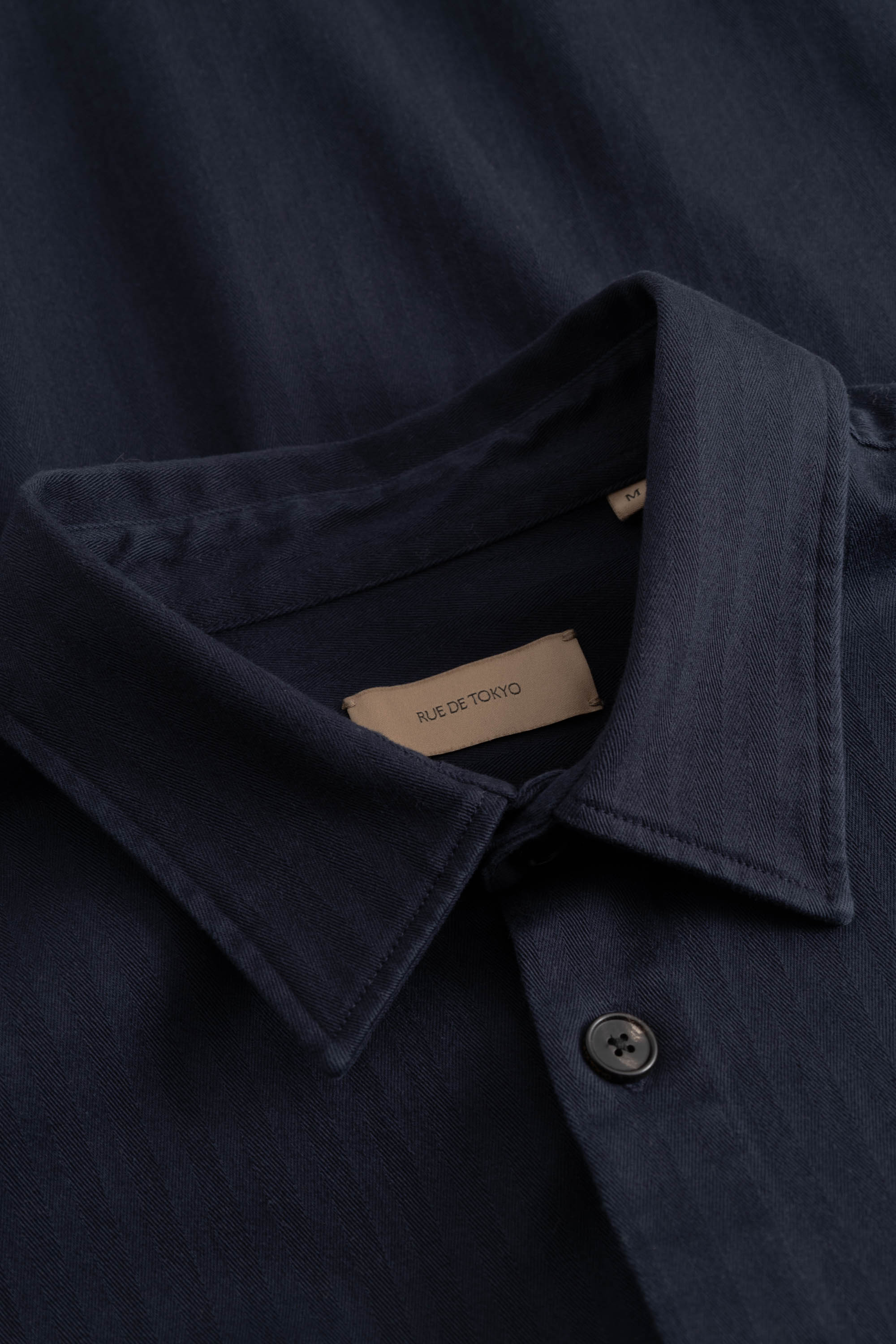 Rue de Tokyo SHELDO HERRINGBONE Shirts DARK NAVY