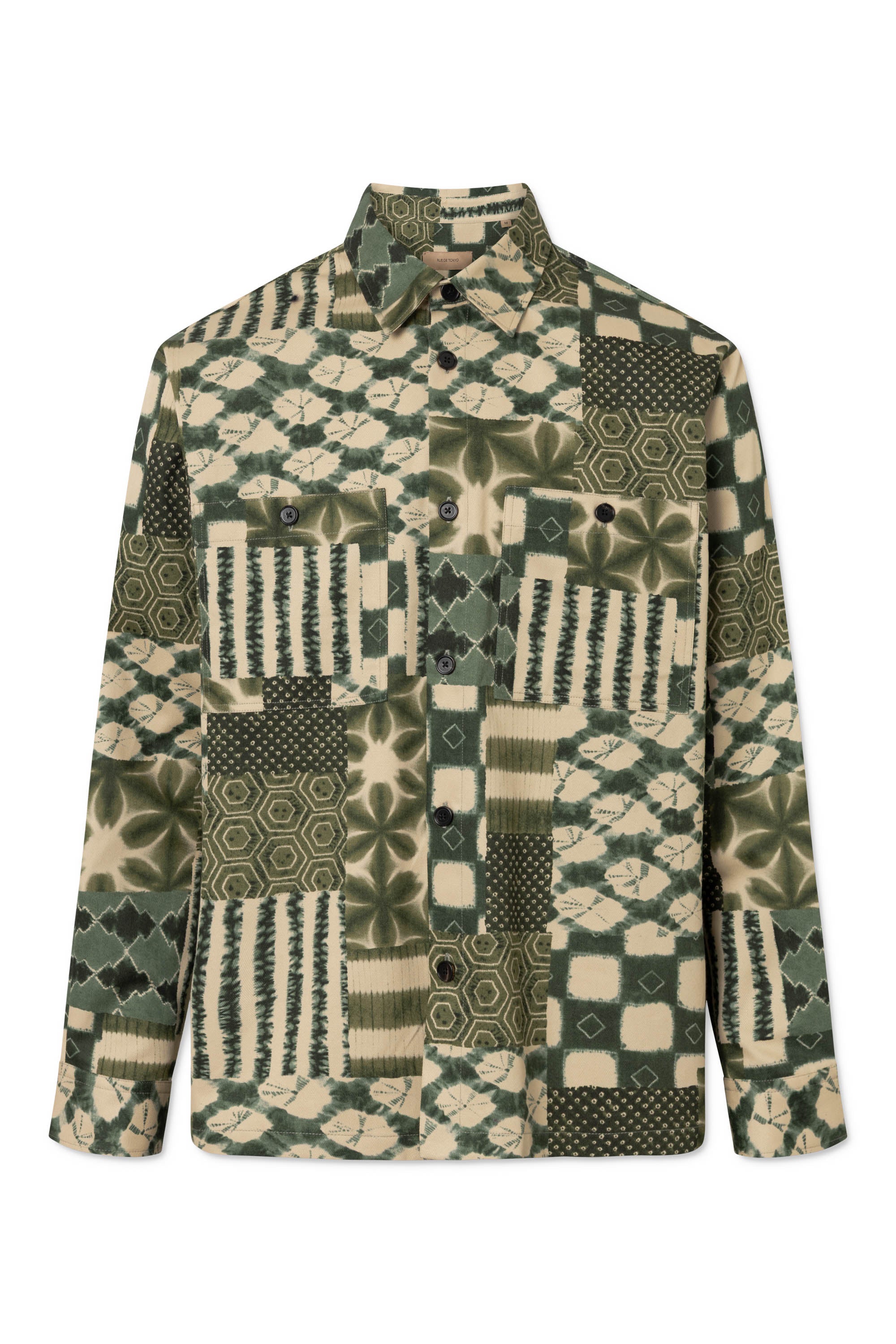 Rue de Tokyo SHELDO TIE-DYE CANVAS Shirts GREEN