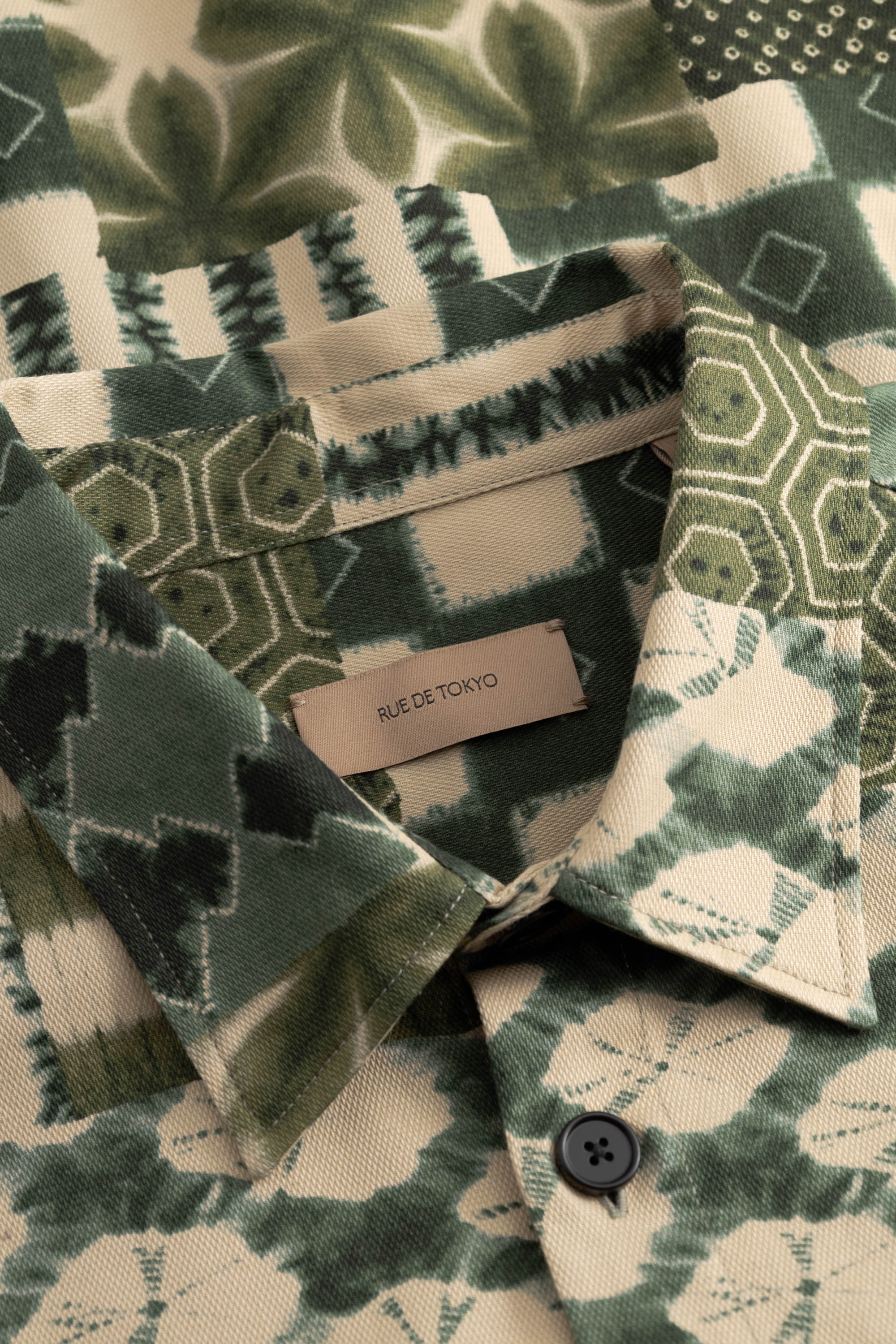 Rue de Tokyo SHELDO TIE-DYE CANVAS Shirts GREEN