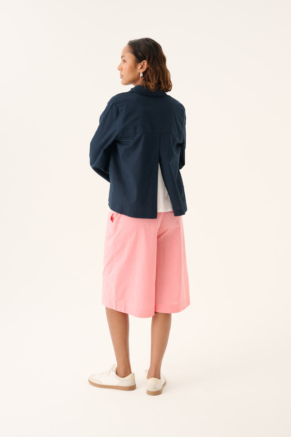 Rue de Tokyo SHIKA LIGHT LINEN SOLID Shirts INK BLUE