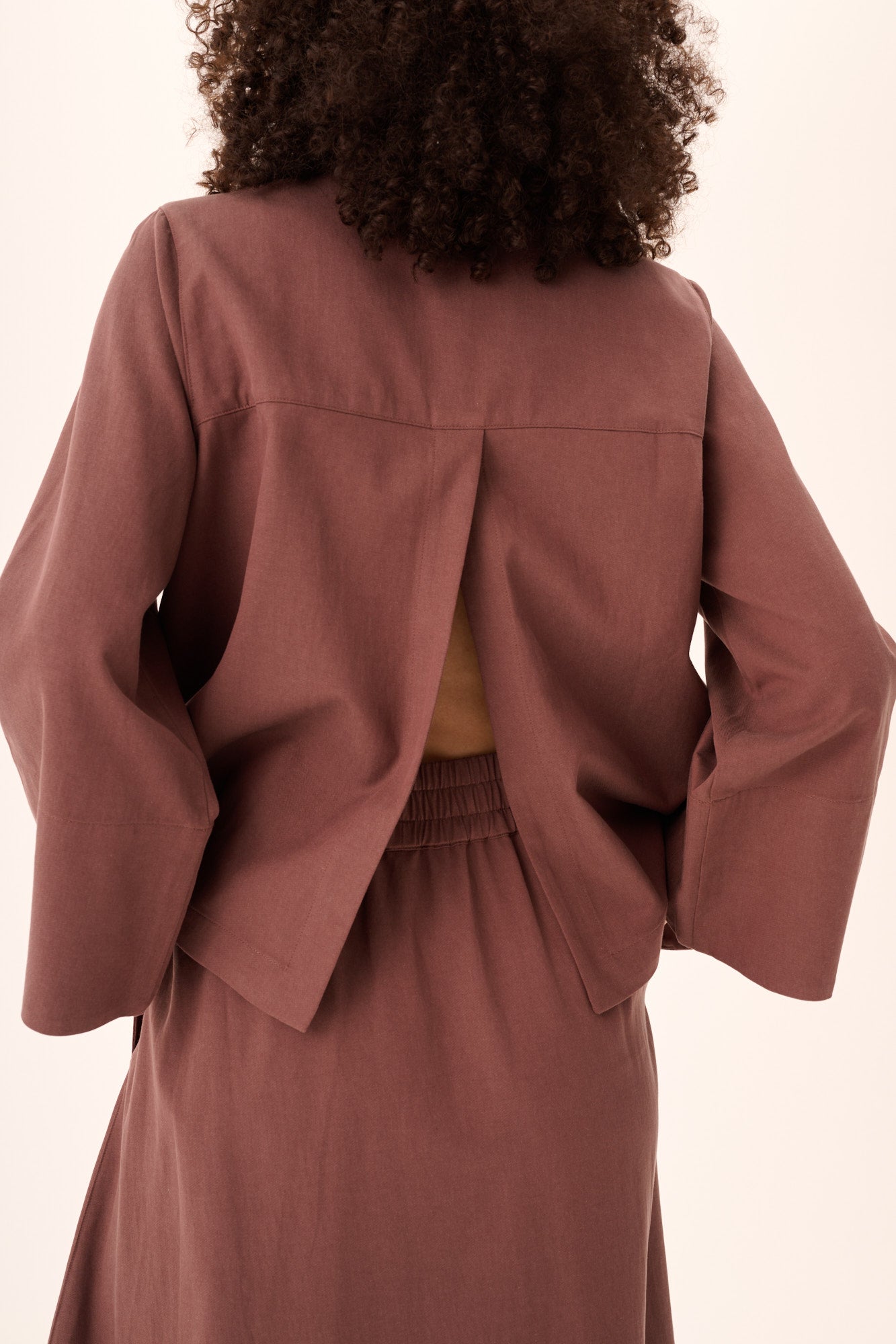 Rue de Tokyo SHIKA SANDWASHED CT TENCEL Shirts FADED MAROON