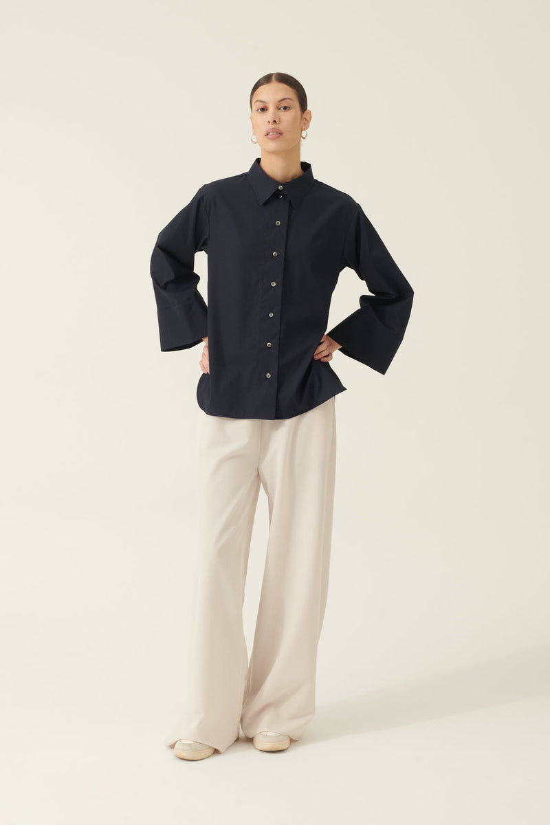 Rue de Tokyo SHINO NON IRON POPLIN SHIRTS NAVY