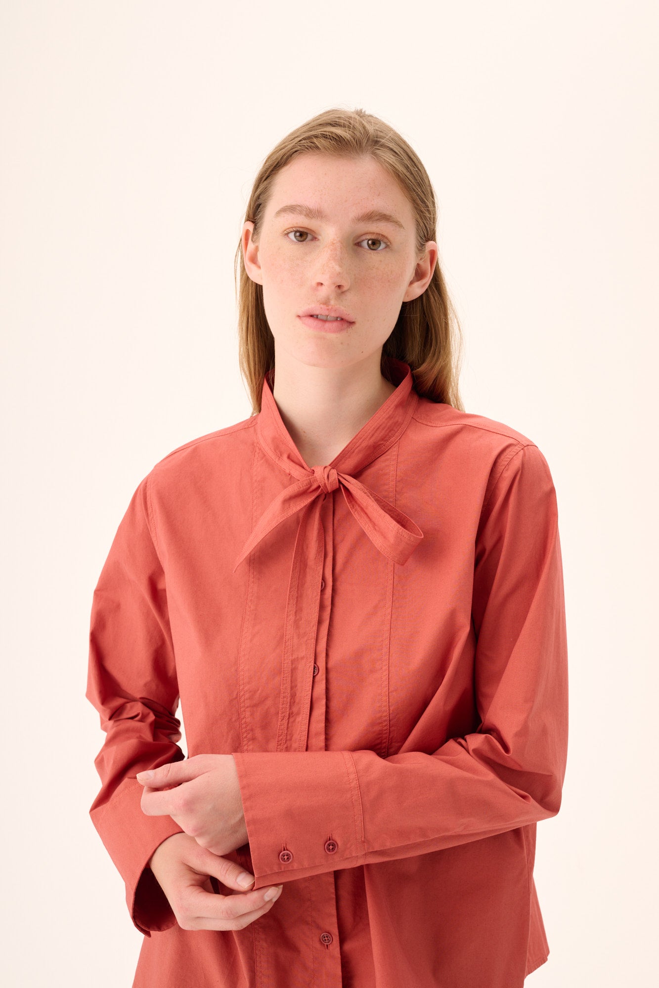 Rue de Tokyo SHOSHANA GARMENT DYED POPLIN Shirts FADED RUST