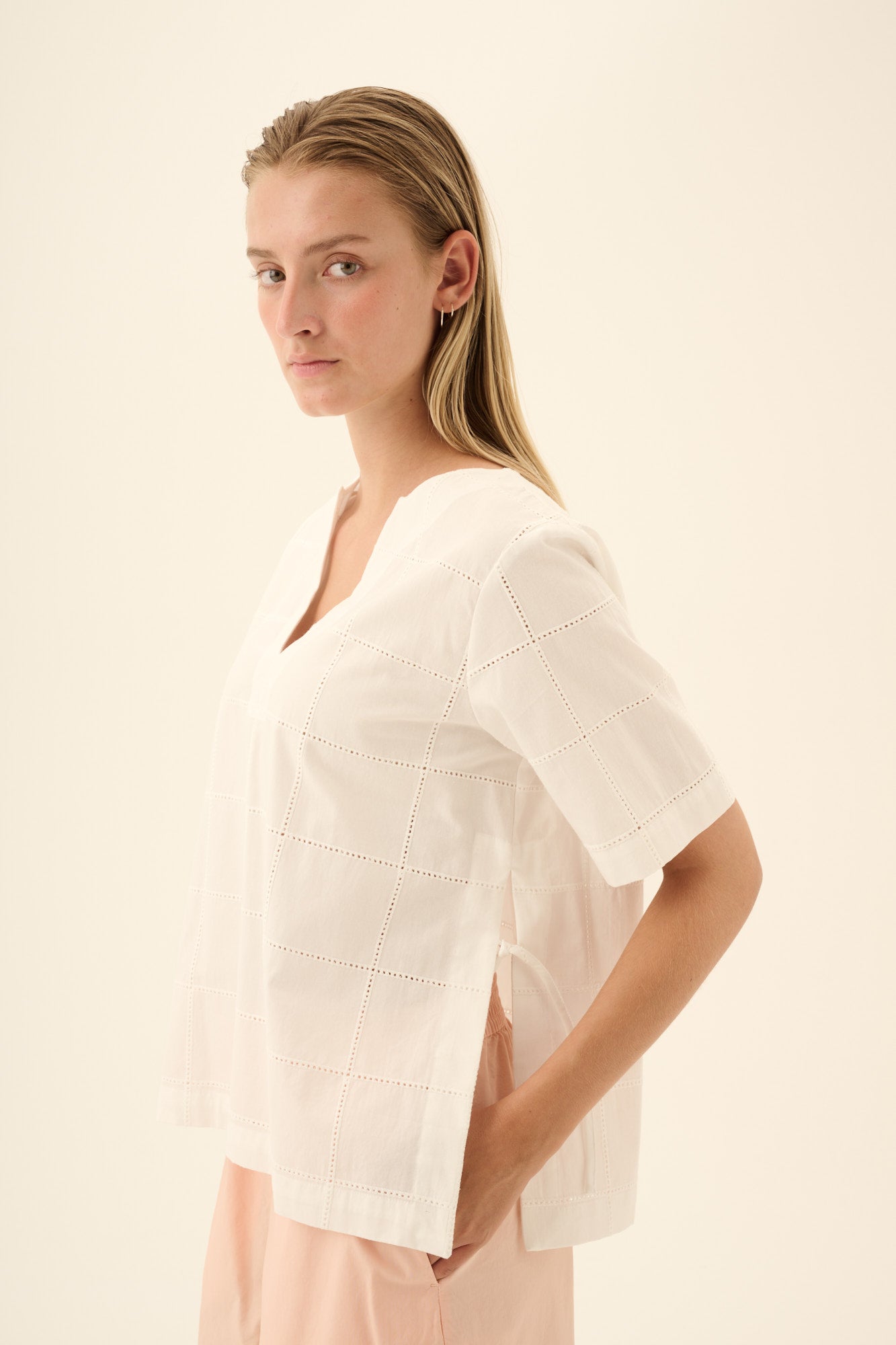Rue de Tokyo SIENNA EYELET POPLIN Blouses IVORY