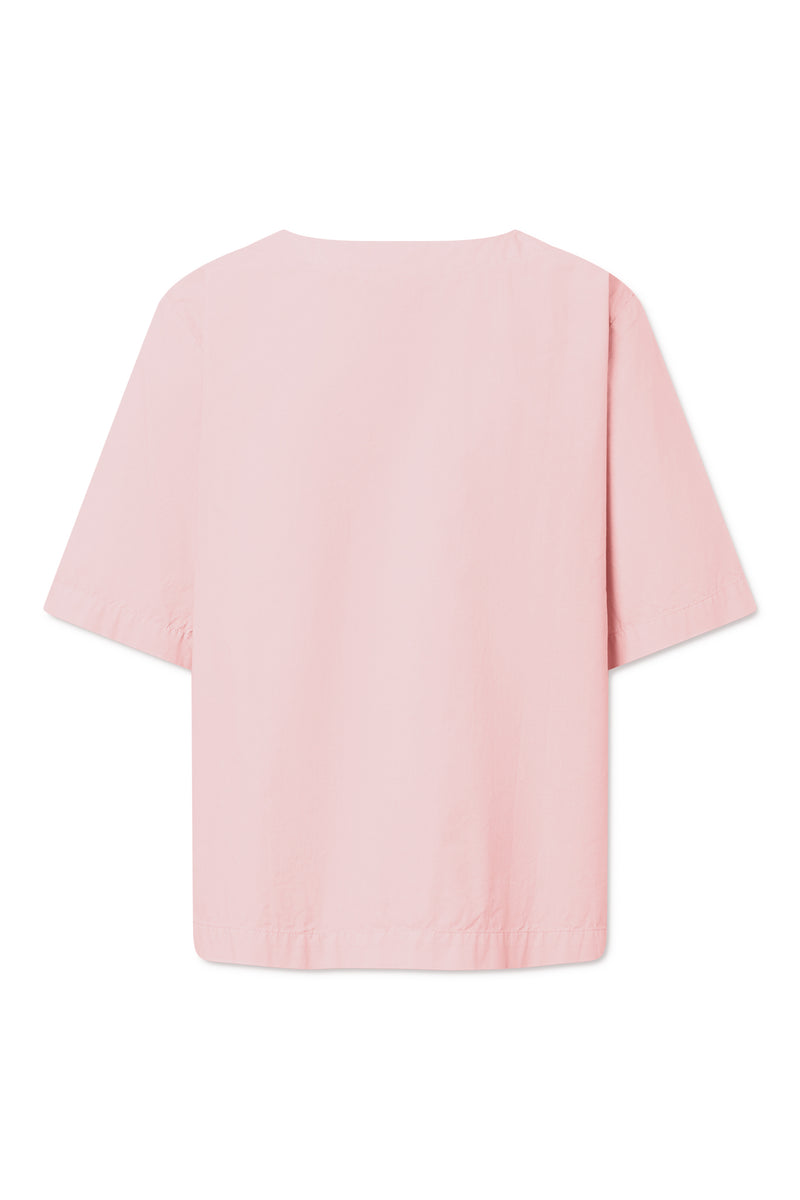 Rue de Tokyo SIENNA GARMENT DYED POPLIN SHIRTS SILVER PINK