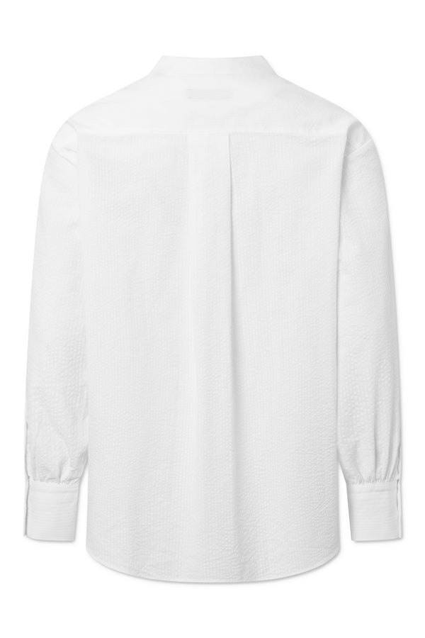 Rue de Tokyo SIERRE LIGHT SEERSUCKER STRIPE SHIRTS WHITE