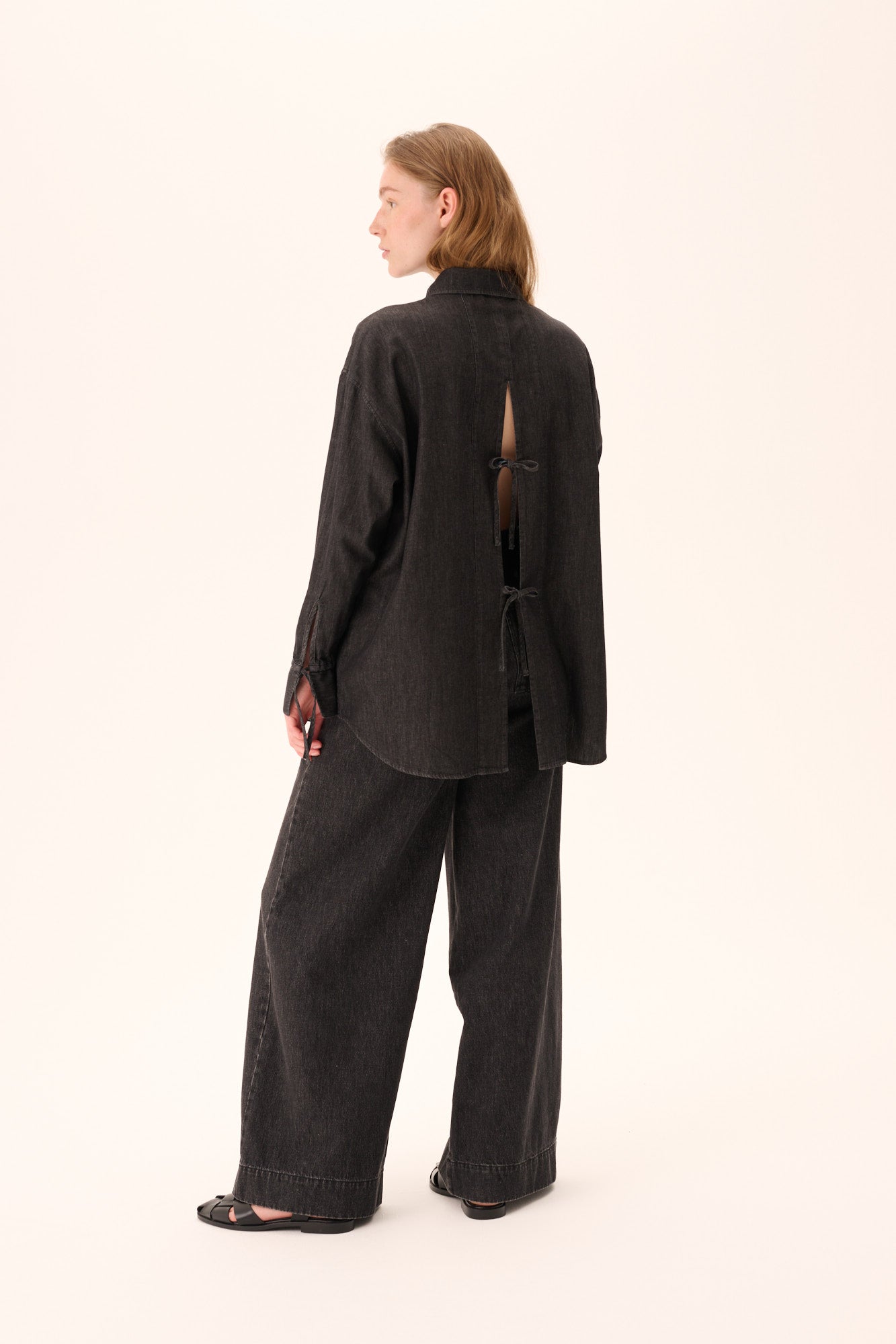 Rue de Tokyo SIGGA LIGHT DENIM Shirts WASHED BLACK DENIM