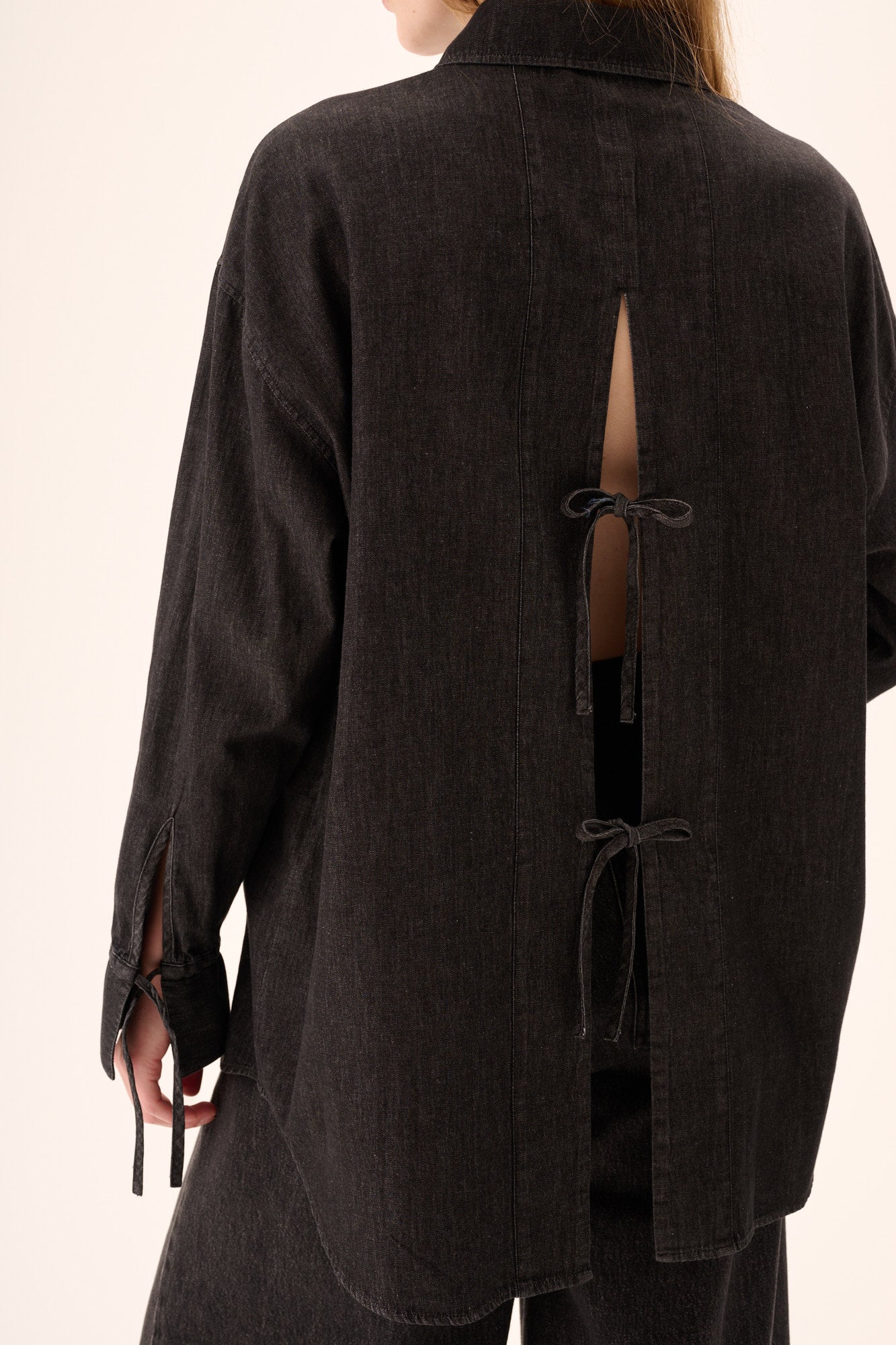 Rue de Tokyo SIGGA LIGHT DENIM Shirts WASHED BLACK DENIM