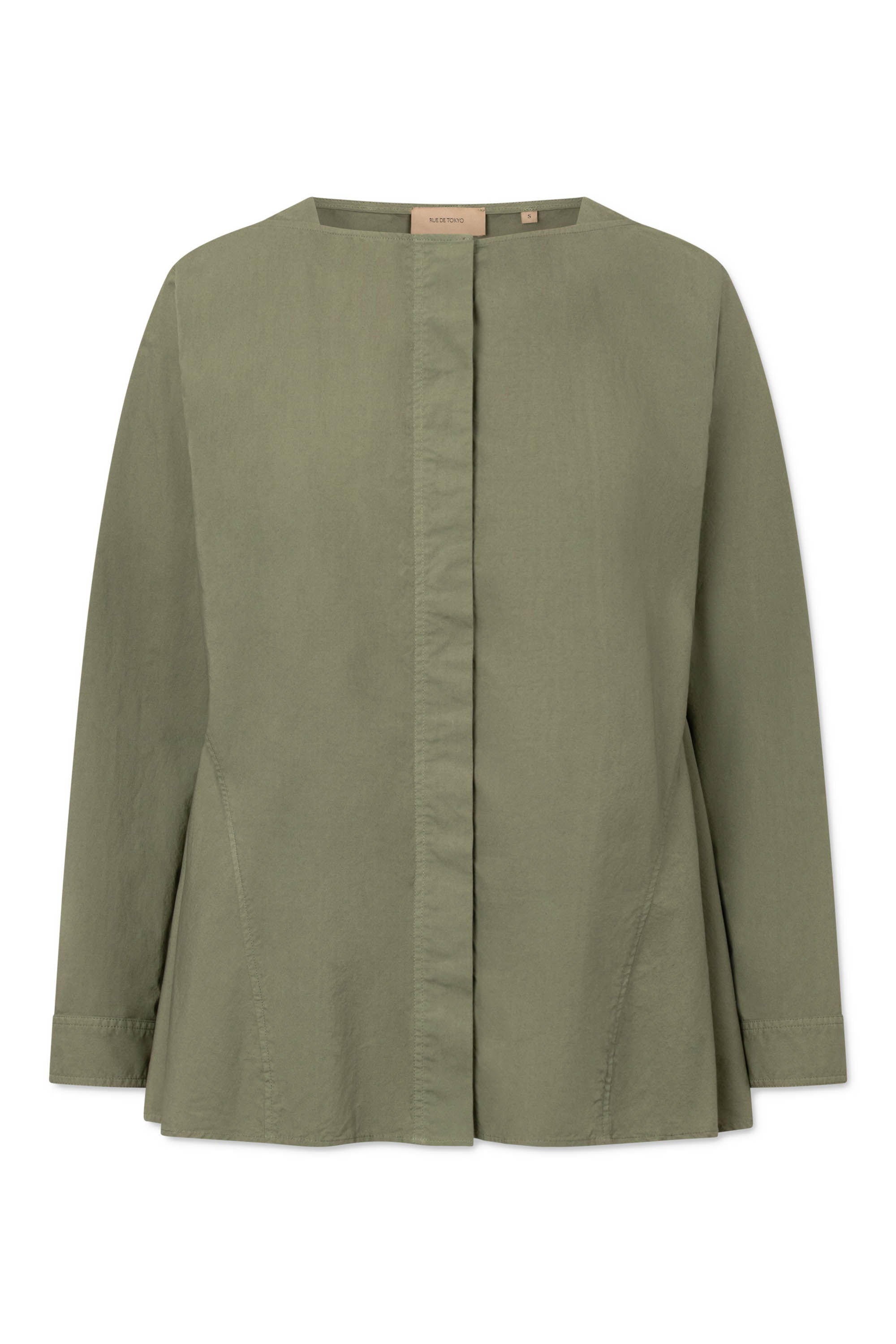 Rue de Tokyo SILJA GMTD POPLIN Blouses MOSS GREEN