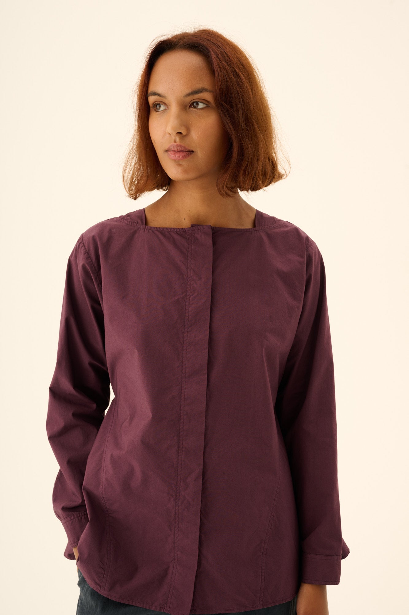 Rue de Tokyo SILJA GMTD POPLIN Blouses PLUM PURPLE