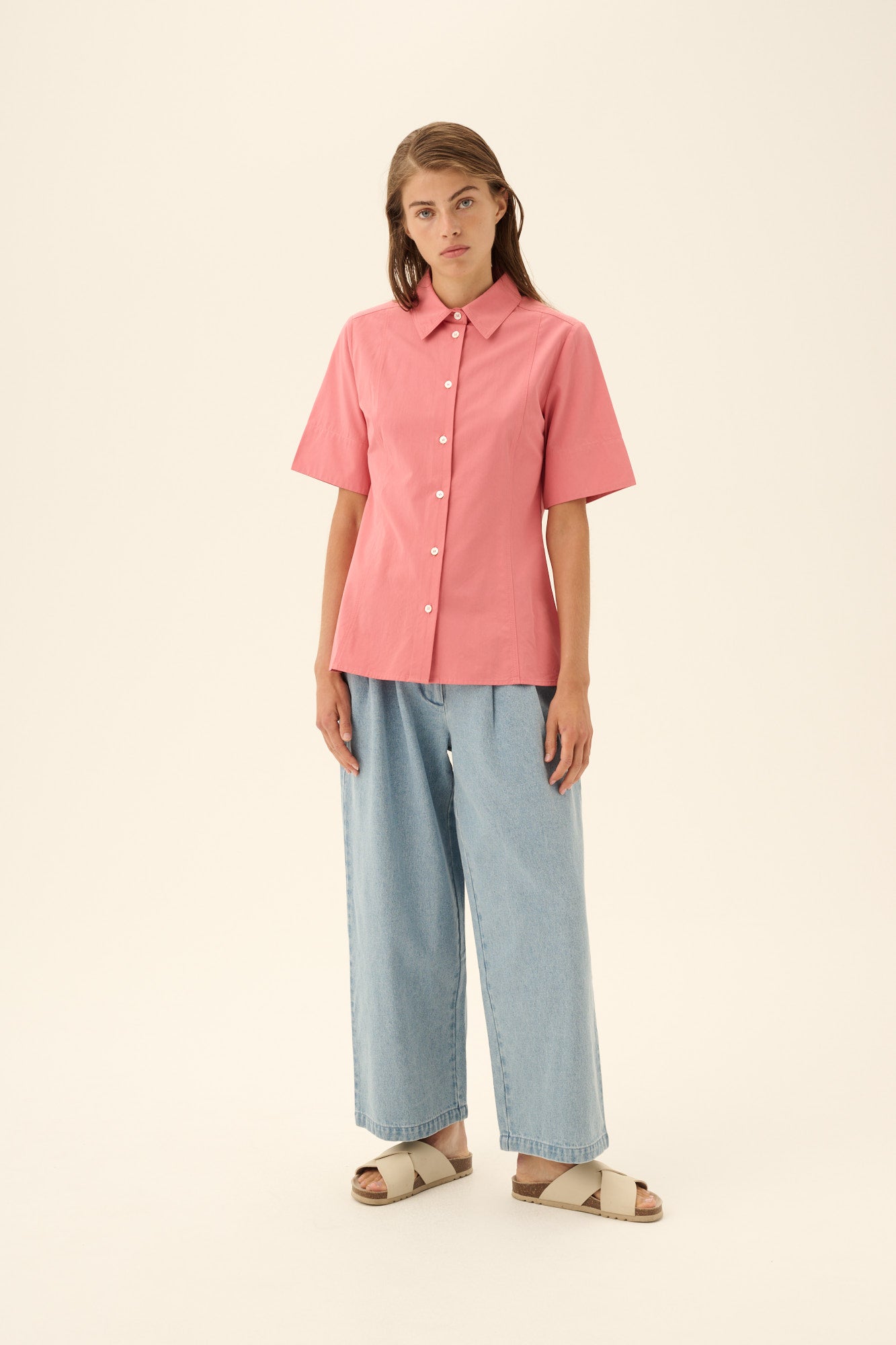 Rue de Tokyo SIMONA MODAL POPLIN Shirts RASPBERRY RED