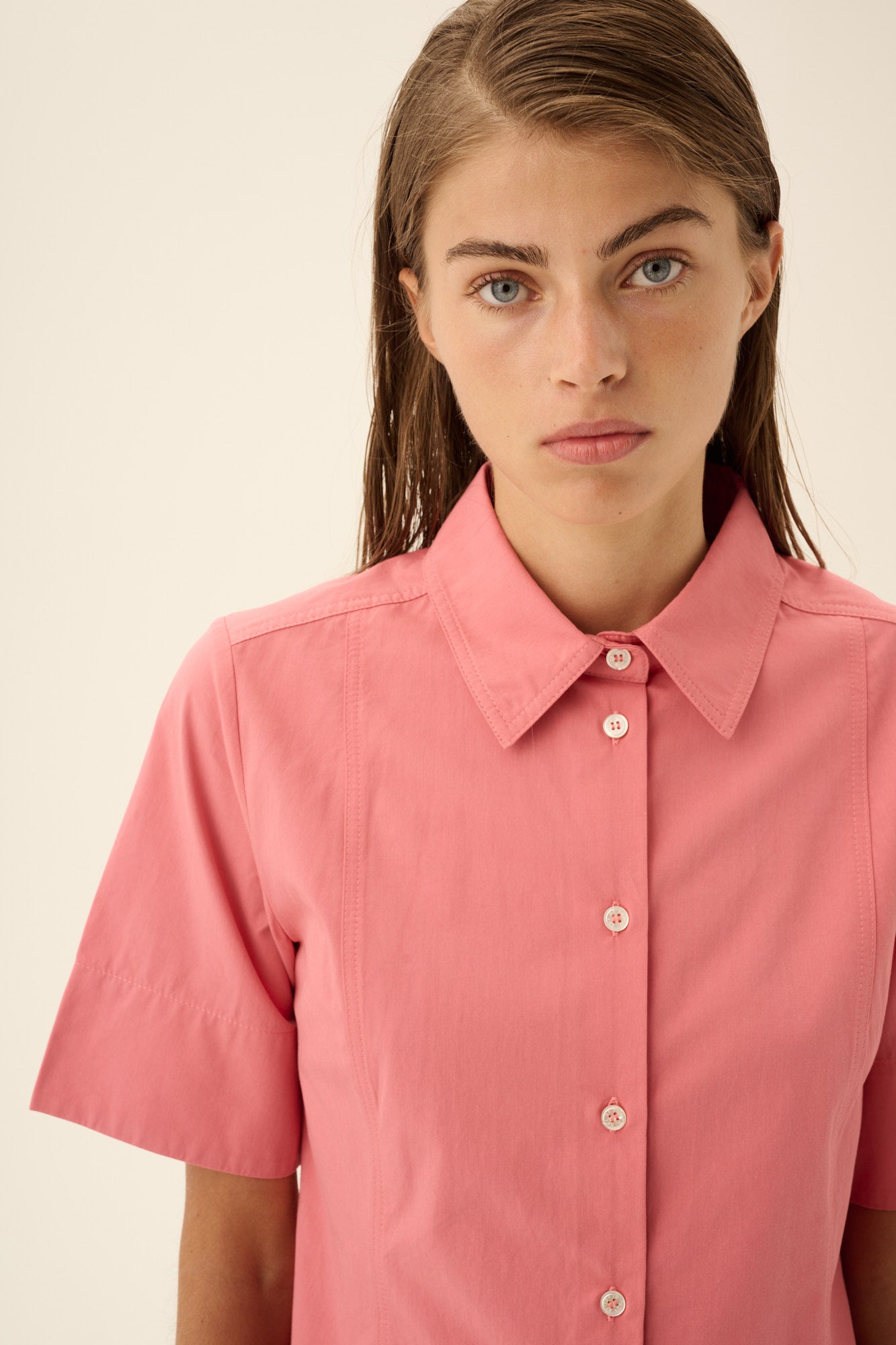 Rue de Tokyo SIMONA MODAL POPLIN Shirts RASPBERRY RED