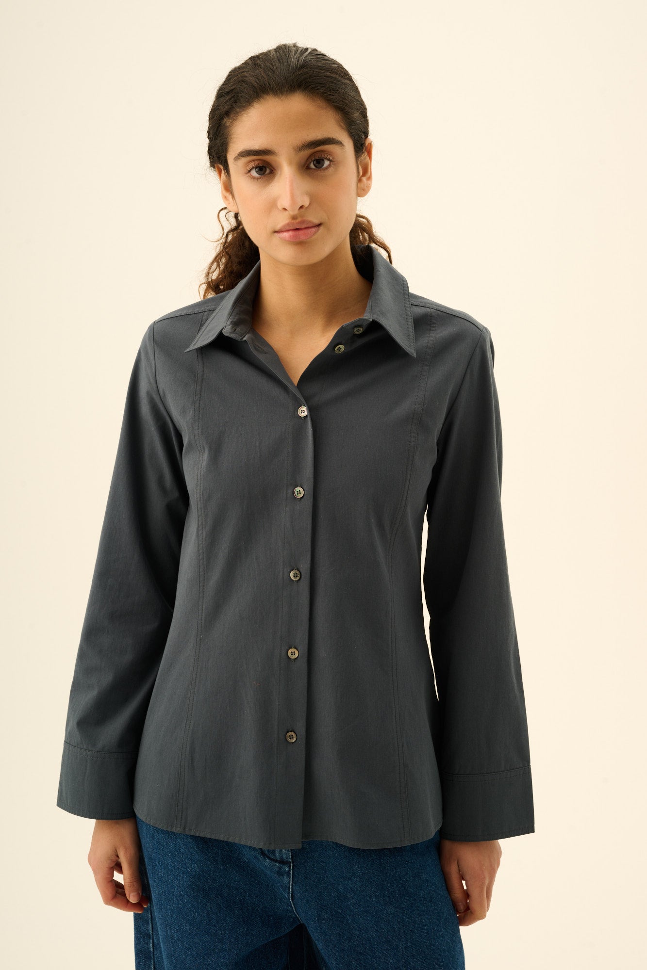 Rue de Tokyo SIMO MODAL POPLIN Shirts NAVY